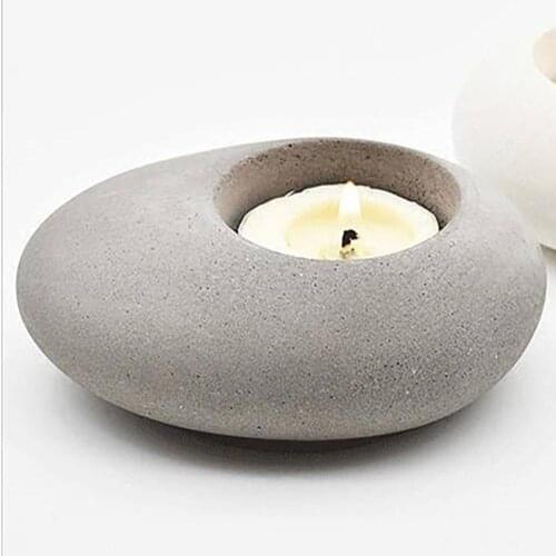 Concrete Modern Design Tea Light Candle Holder Gray Colour Home Kitchen Garden Decorative Accessories