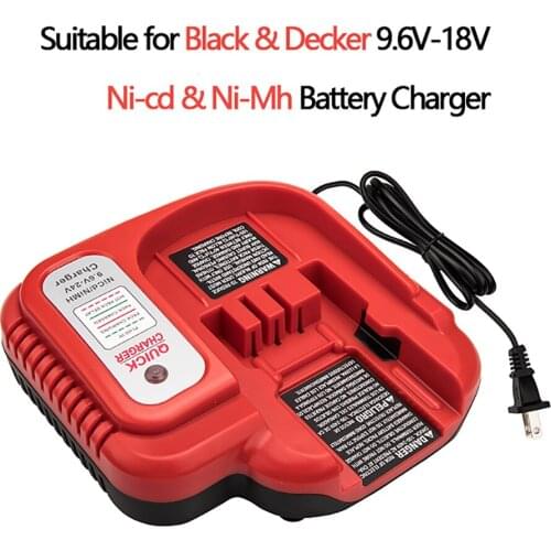 Fast Battery Charger For Black & Decker Ni-CD Ni-MH Battery Replacement Battery Charger Multi-Volt 9.6V/12V/14.4V/18V