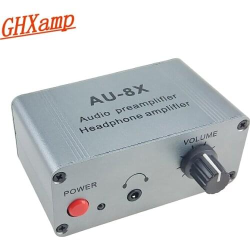 GHXAMP 18dB Stereo Audio Preamplifier Dual Op-amp Headphone Amplifier Machine Gain 8.2 Times Music Volume Amplification 5V 1PC