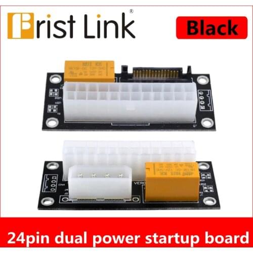 Dual PSU Power Supply Riser Cable ADD2PSU ATX 24Pin To 4pin Molex Synchronous Connector Adapter For Miner Mining