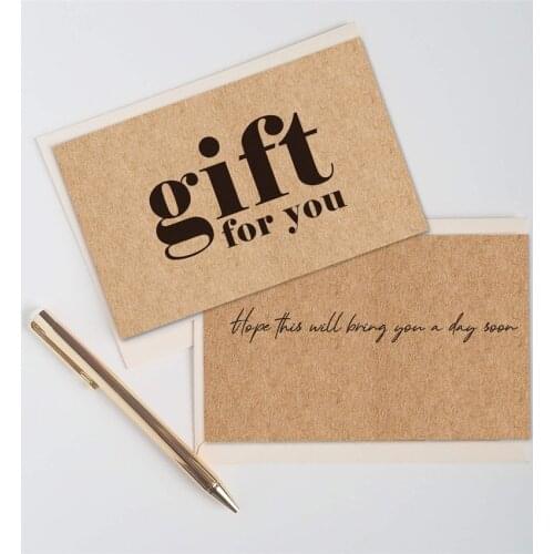 30Pcs "A Gift for You" Kraft Paper Card for Supproting Small Business Card Enterprise Store Thank You Cards Wedding Gift Decor