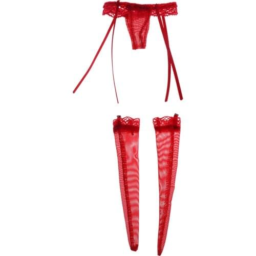 1/6 Scale Female Figure Doll Clothing Kit, Garter Belt Stockings with Briefs for 12 inch , Action Figures