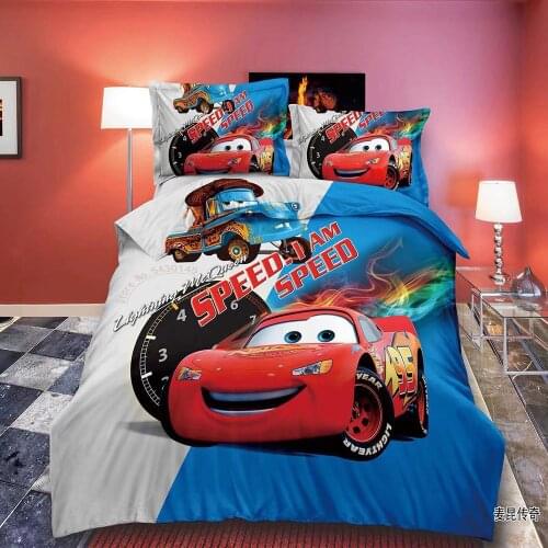 Disney Mickey Mouse Cars Kids Bed Bedding Sets Cartoon Girls Duvet Cover Bedclothes Pillowcase Sheet Children Soft Bed Linen Set