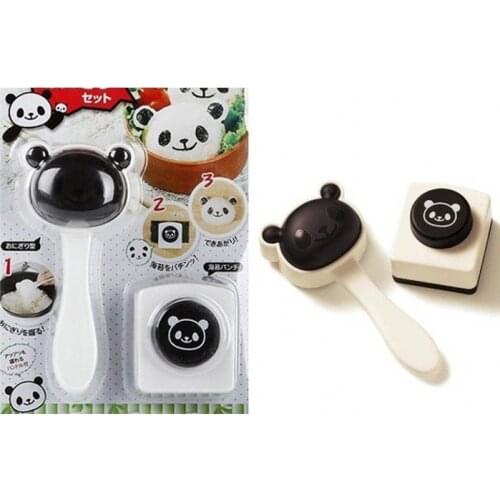 Creative Cute Sushi Panda Rice Ball Mold Seaweed with Seaweed Embossing Device DIY Rice Ball Sushi Mold Kitchen Tools