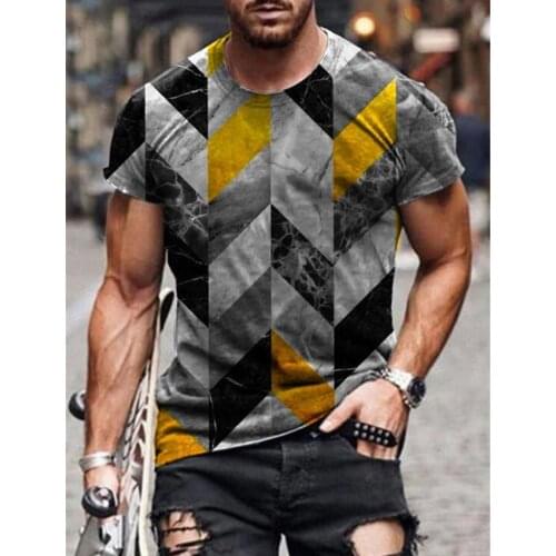 Trendy British Style Print 3d T Shirt Men Street Retro Short Sleeve Casual Tees Summer All-match Simplicity Mens T Shirts