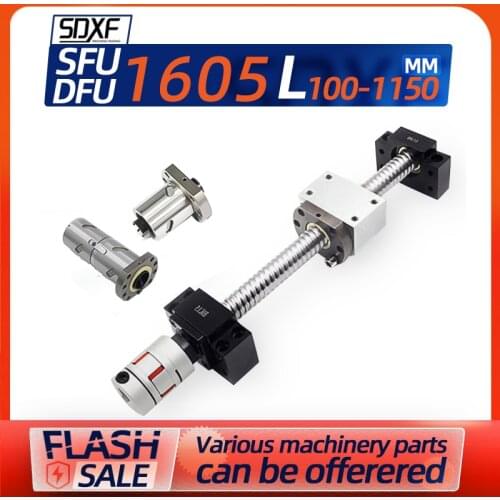 One set, ball screw metal nut/double nut, SFU1605 + BKBF12 + DSG16H, + XB25 * 30 coupling, factory direct sales