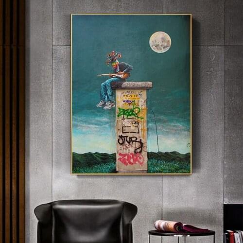 Modern Graffiti art Canvas Art Wall Painting Print on Canvas Classy Scandinavia Picture for Living Room Home Decoration