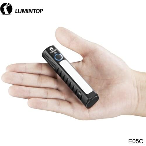 LuminTop E05C USB Charging Cree Nichia LED EDC Camping Flashlight 14500 Battery Rechargeable Torch Light with Magnetic Tail Cap