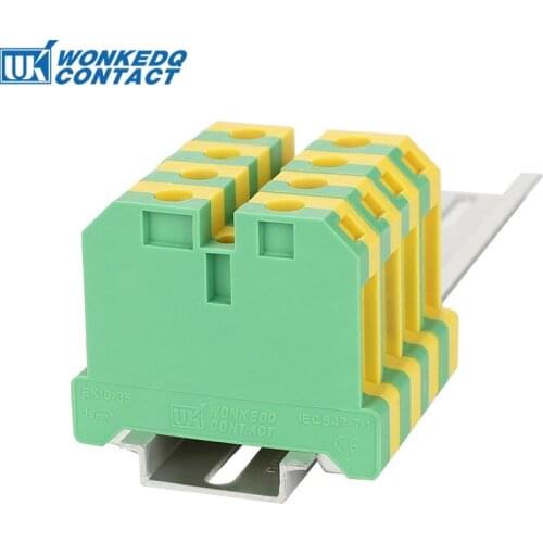 10Pcs EK-16/35 Weidmuller Connector Ground Screw Connection Din Rail Terminal Blocks EK16/3