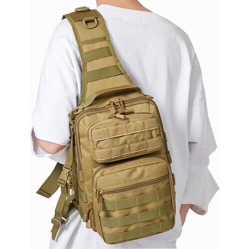 Military Backpack Army Molle Tactical Shoulder Bag Outdoor Hiking Camping Hunting Large Waterproof Pouch Camo Sling Bag