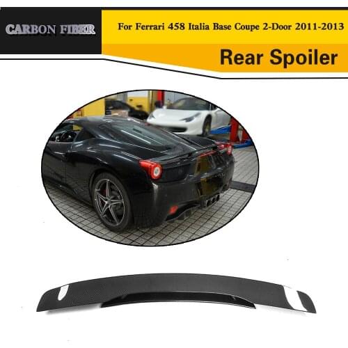 Carbon Fiber Rear Trunk Double Spoiler Wing for Ferrari 458 Italia 2 Door 2011 2012 2013 Base Coupe Convertible