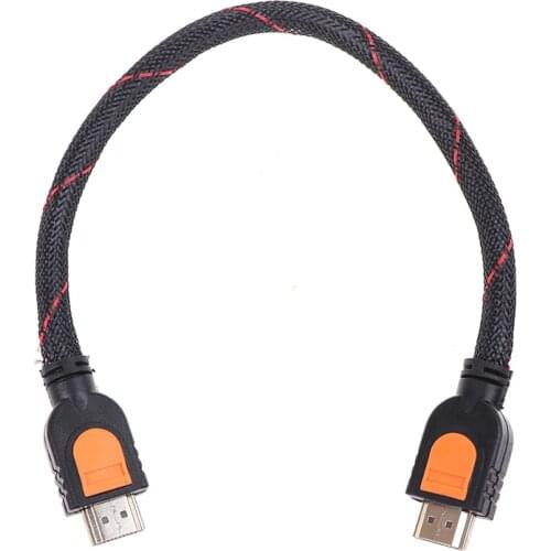 1 Foot short HDMI-compatible Cable for HD TV 3D 1080p One Feet HDMI-compatible 1.4 braided gold