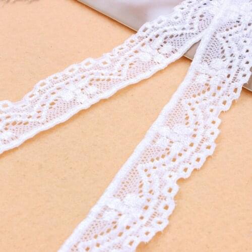 1yard Flower Embroidered Lace Edge Trim Ribbon Wedding Applique DIY Sewing Craft