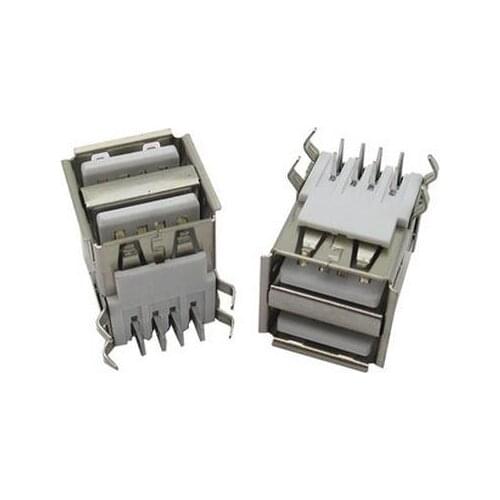 10PCS Double USB female, USB female head 90 degrees looper