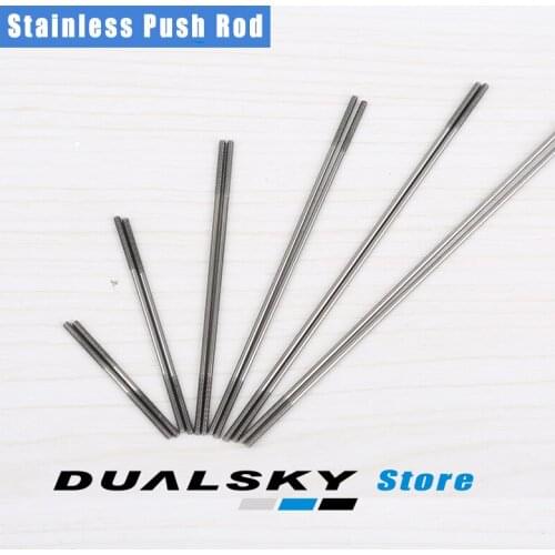 10pcs Stainless Steel Push Rods M2 L40/80/100/120/140mm Connecting Rods Thread Length 15mm