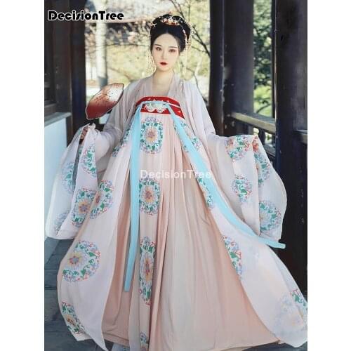 2021 oriental woman chinese traditional costumes hanfu retro fairy dance performance dress ancient women clothes qing dynasty