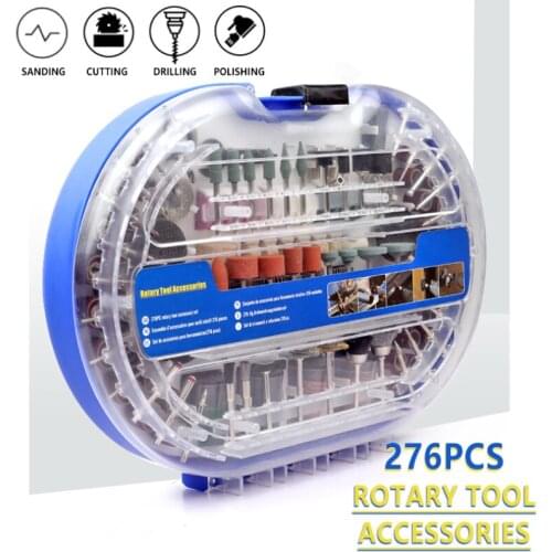 276Pcs Electric Drill Grinder Drill Bits Rotary Tool Grinding Polishing Tool Set Engraving Machine Accessories Electric Grinding
