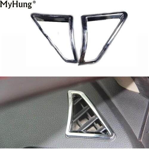 Car-styling For KIA RIO K2 2011 2012 2013 ABS outlet speaker ring chrome trim Interior Mouldings auto accessories 2pcs per set