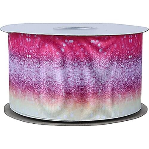 FLRA Ribbon (50yards/lot) Free shipping sparkle rainbow glitter heat ribbon for bows