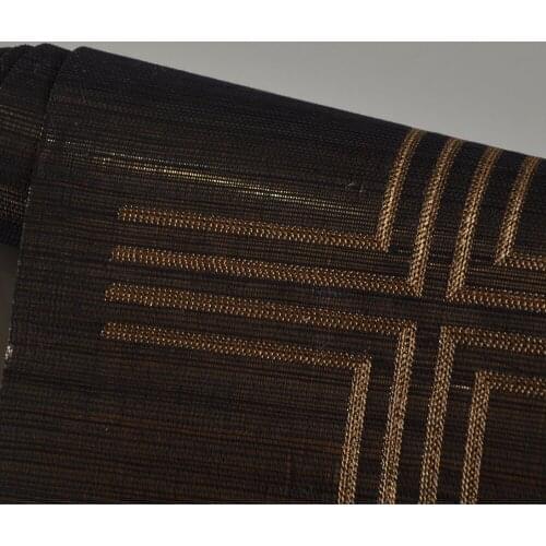 MYWIND Vibrant Yellow Blue Gliiter Blue Ribbon Snow White Chinese Style Home Sisal Grasscloth Wallpaper