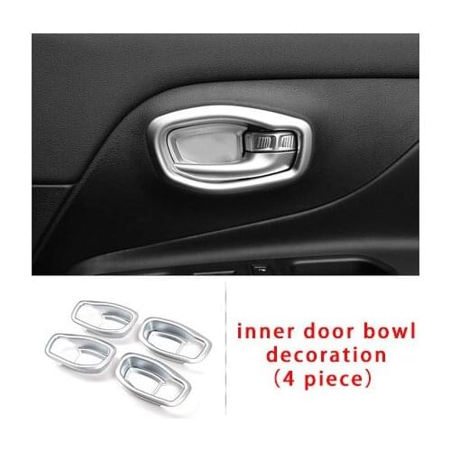 Muchkey ABS Car Interior modification electroplating For Jeep Renegade carbon fiber Car decoration sequin accessories