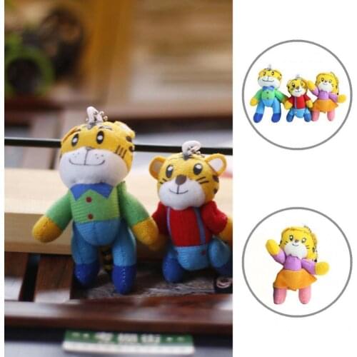 Smooth Surface Colorful Zodiac Tiger Plush Pendant Skin-friendly Plush Keychain Premium for Girl