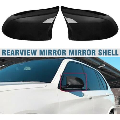For BMW X3 F25 X4 F26 X5 F15 X6 F16 2pcs Glossy Black Car Auto Side Mirror Cover Trim Accessories Parts