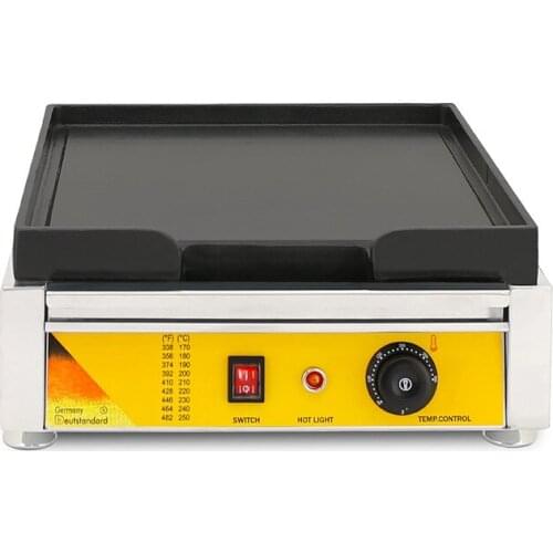 Commercial Electric Grill Flat Pan Griddles Stainless Steel Pancake Maker Grilled Squid Teppanyaki Dorayaki Machine NP-445