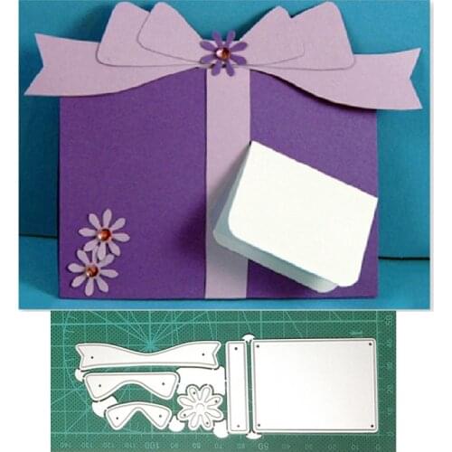 Customize dies Christmas Gift Box Frame Metal Cutting Dies Stencils Dies Scrapbooking Cards Making Embossing Handmade Craft dies