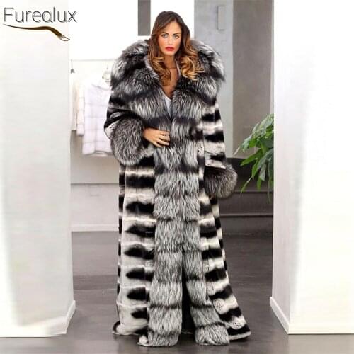 FUREALUX New Authentic All-leather Real Rex Rabbit Fur Coat Lapel Womens Short Elegant Lace-up Fur Street Style Trend Jacket