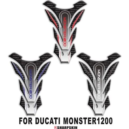 New motorcycle 3D fuel tank pad fish bone protection stickers personalized decorative decals for DUCATI MONSTER 1200