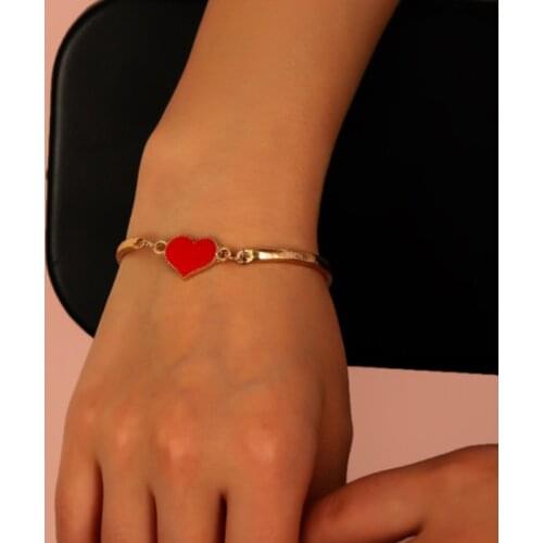 Find Me New Creative Simple Heart Alloy Pendant Bracelet For Women Party Jewelry Accessories