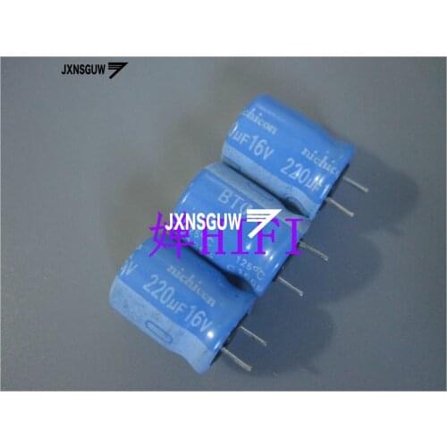 20PCS NICHICON BT 16V220UF 10X12.5MM 220UF 16V original audio Aluminum electrolytic capacitor 125degrees 220uF/16V UBT1C221MPD8C