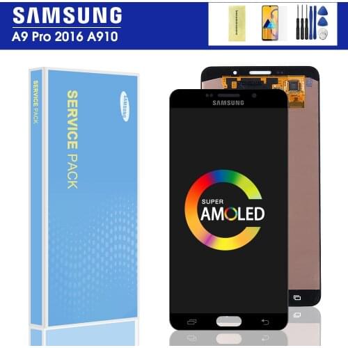 Original 6.0" Display for SAMSUNG Galaxy A910 LCD Screen Touch Digitizer A9 Pro 2016 A9100 A910F LCD Display Replacement