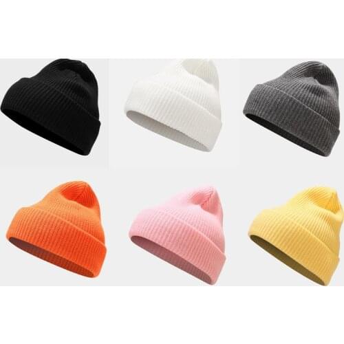 2021 Autumn and winter Acrylic Solid Color Thicken knitted hat warm hat Skullies cap beanie hat for Men and Women 03