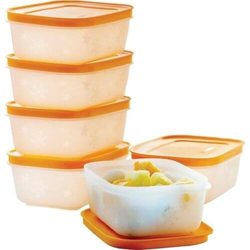 Plastic Storage 6 Pcs 450 Ml Box Set Vegetable Fruit Suitable for Freezer Transparent Color DIY Organizer Box