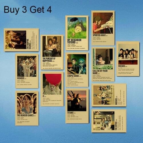 Retro Classic Movie Poster TV Show Kraft Paper vintage Posters Modern Art Painting Picture for Room Bar Cafe Wall Decor