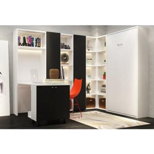 Folding furniture multi-function folding wall bed, folding bookshelf desk