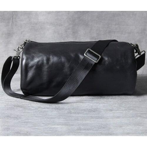 Genuine Leather Men Bag Casual Business Man Shoulder Crossbody Bags Cowhide Large Capacity Top Layer Leather Travel Message Bag