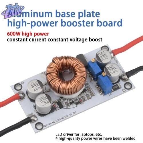 Aluminum Plate Led 600W Boost Driver Adjustable Power Module Constant Voltage Module Power Boost Charging Power Supply
