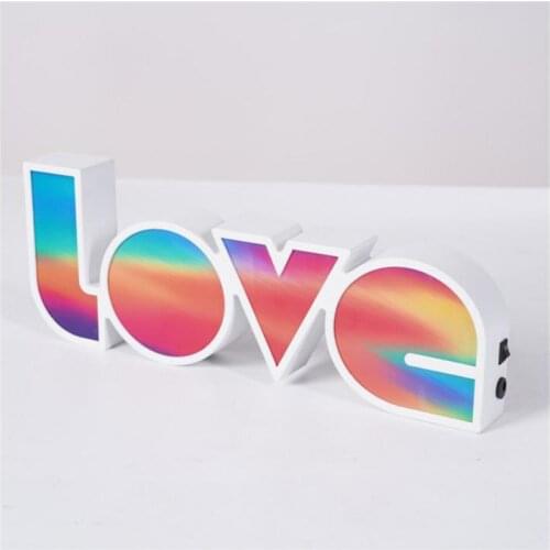 LED Neon Lights Love Shape Night Light Sign Lamp (Battery box + USB) Double Powered Nightlight for Indoor Christmas Wedding