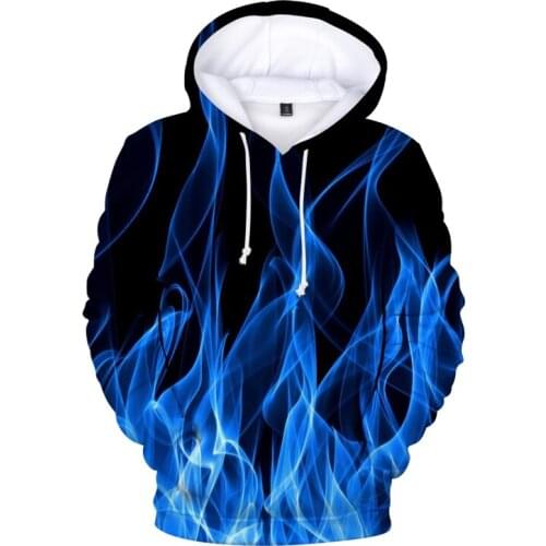 3D Flame Hoodie Womens Mens Sweatshirts Oversized Hoodie Casual Pullover Harajuku Street Coats Childrens Sportswear