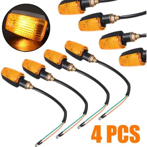 Mayitr 4pcs DC12V 3W Universal Motorcycle Turn Signal Indicator Light Indicator Lamp For Street Bike Dirt Bike