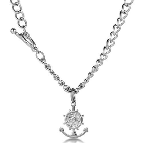 Personalized Silver Color Vintage Amulet Pendant Necklaces Men Jewelry Stainless Steel Chain