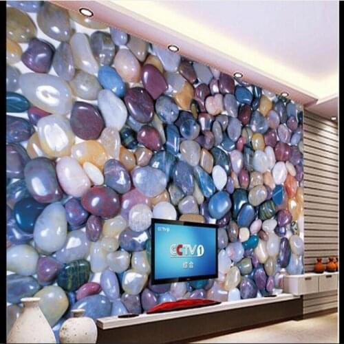 Wellyu Customized large-scale murals high-definition marble stone 3D floor cobblestone stone background wall wallpaper