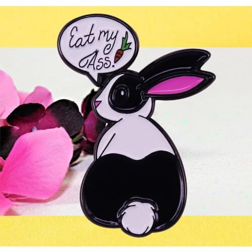 The Magicians- Messenger Bunny Custom Hard Enamel Pin Eat my Ass Adult Humor Brooch Rabbit Lovers Cute Addition