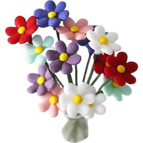 1/12 Dollhouse Home Scene Mini Simulation Persian Marguerite Decor Toy DIY Props House Accessories Dollhouse Furniture Toys Gift