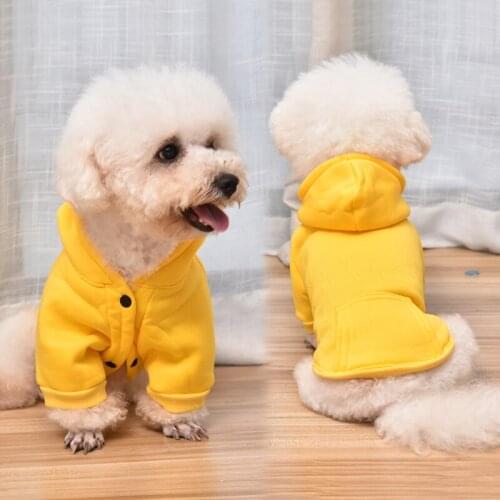 2021 New Pet Dog Clothes Spring Autumn Dog Hooded Sweater Thin Two-legged Clothes Cat Teddy Bichon Pet Cloth Soft Skin-friendly