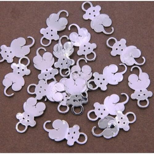 6pcs Cute Candy Bear Alloy Charms DIY Pendant Findings Earrings Necklace Jewelry Decor Accessories