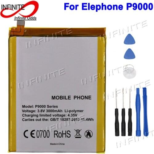 For Elephone P9000 Battery For Elephone P9000 Lite Bateria Accumulator AKKU 3000mAh+Tools